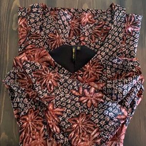 Cold shoulder patterned dress